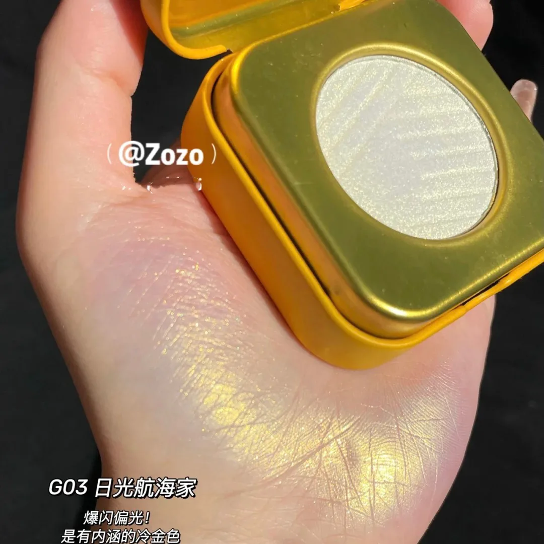 Kaleidos Single Highlight Cream Glitter Brightening 3d Contouring Facial Sparkling Diamond Powder Waterlight Palette