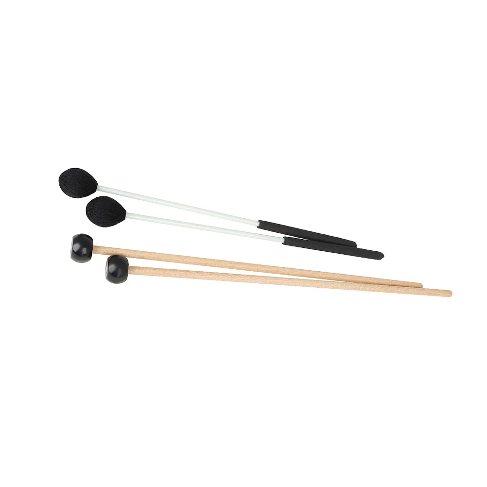 

2 Pairs Marimba Hammer Percussion Instruments Drum Music Mallets Rubber Xylophone Stick Child Timbales Drums Accessories Picks