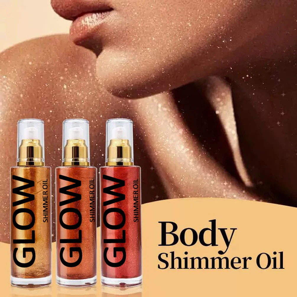 

Лосьон-хайлайтер для лица и тела, частная марка, 5 цветов, долговечный индивидуальный логотип, мерцающее масло для макияжа, оптовая продажа, прозрачная упаковка