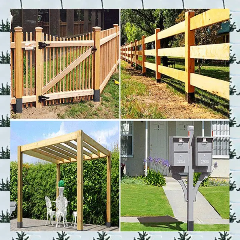 

Stainless Steel (Range 3.3-6Inch) Post Protector, Protects Wooden Mailboxes Fences From Lawnmower Rain Damage Post Protector