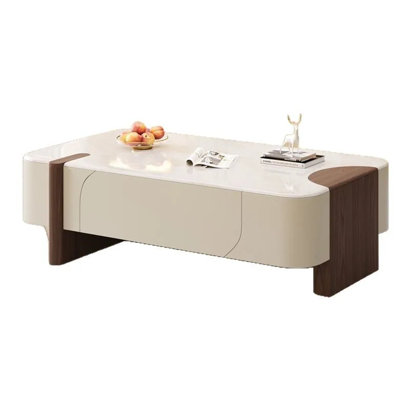 

[High-quality Italian design] ins wind rock slab microcrystalline stone coffee table TV cabinet combination small apartment