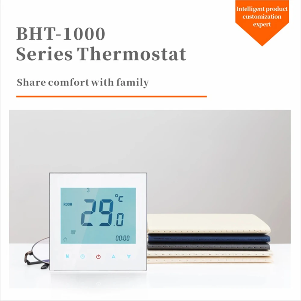 Display LCD Termostato De Aquecimento De Água, Controlador De Temperatura Ambiente, Programável Semanal, Tela Sensível Ao Toque, 5A, AC 96-240V