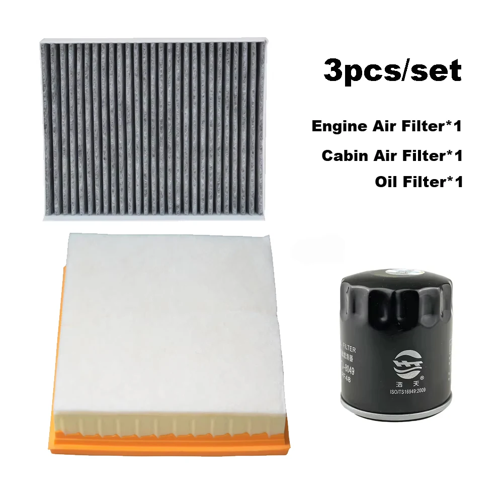 

3PCS Filter Set For CHANGAN CS85 COUPE 1.5 2.0T 2021 2022 2023 CS75 PLUS 360T Cabin Engine Air Filter Oil Filter Kit Accessories
