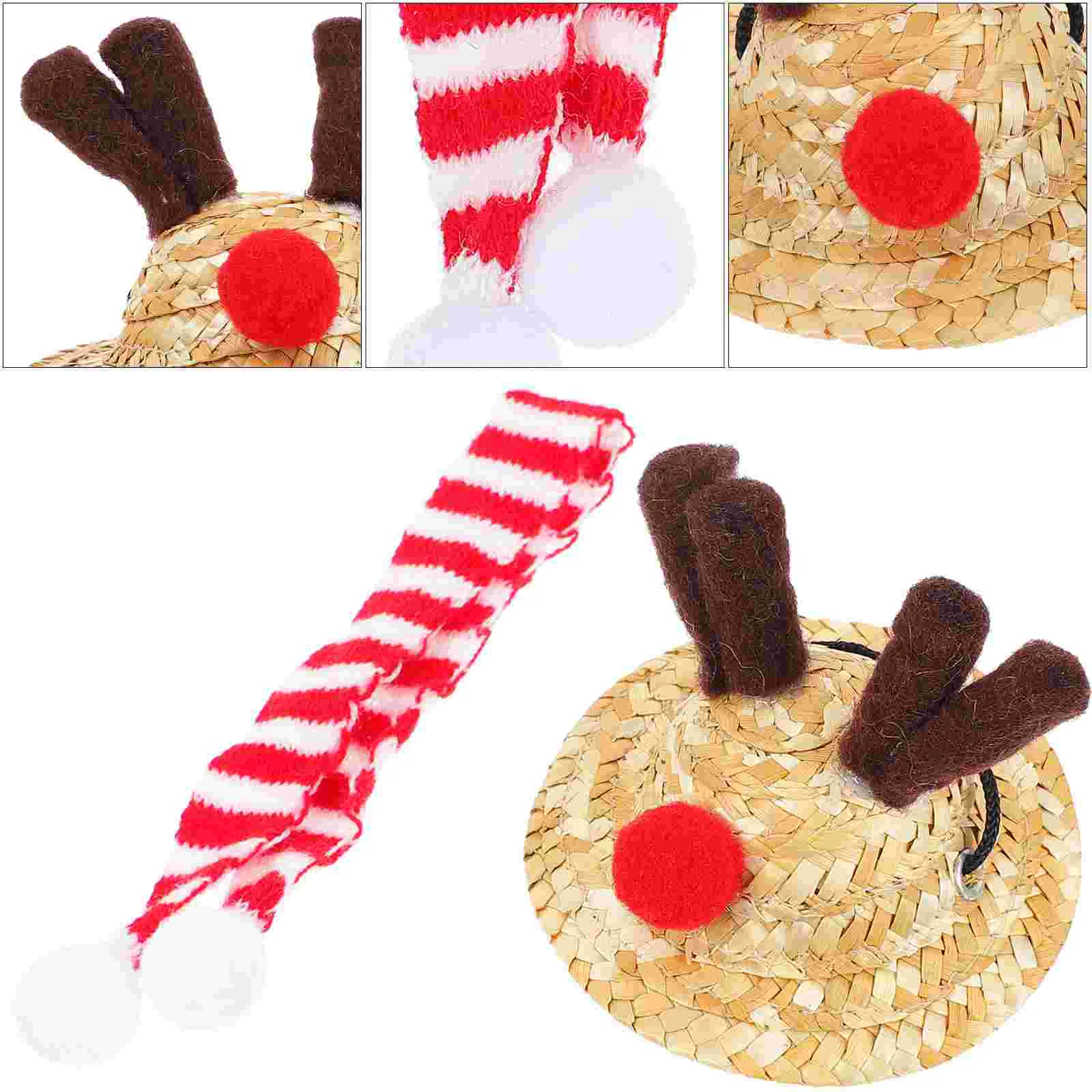 

Lizard Hat Pet Gift Ideas Reptile Christmas Scarf Decorate Crawling Accessories Xmas Yarn for Party Costume