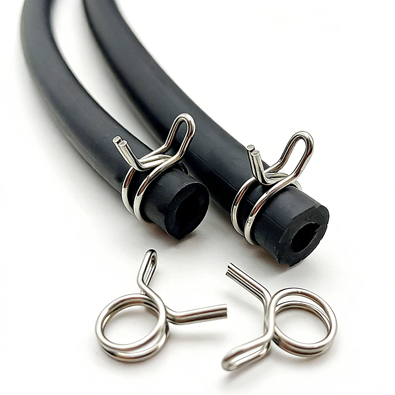 5 * 9/5 * 10mm Oil Resistant NBR Pipe/Elastic Steel Wire 2/4/8/12 Clamp Fittings, Hose Fastening Clamps, Quick Installation.
