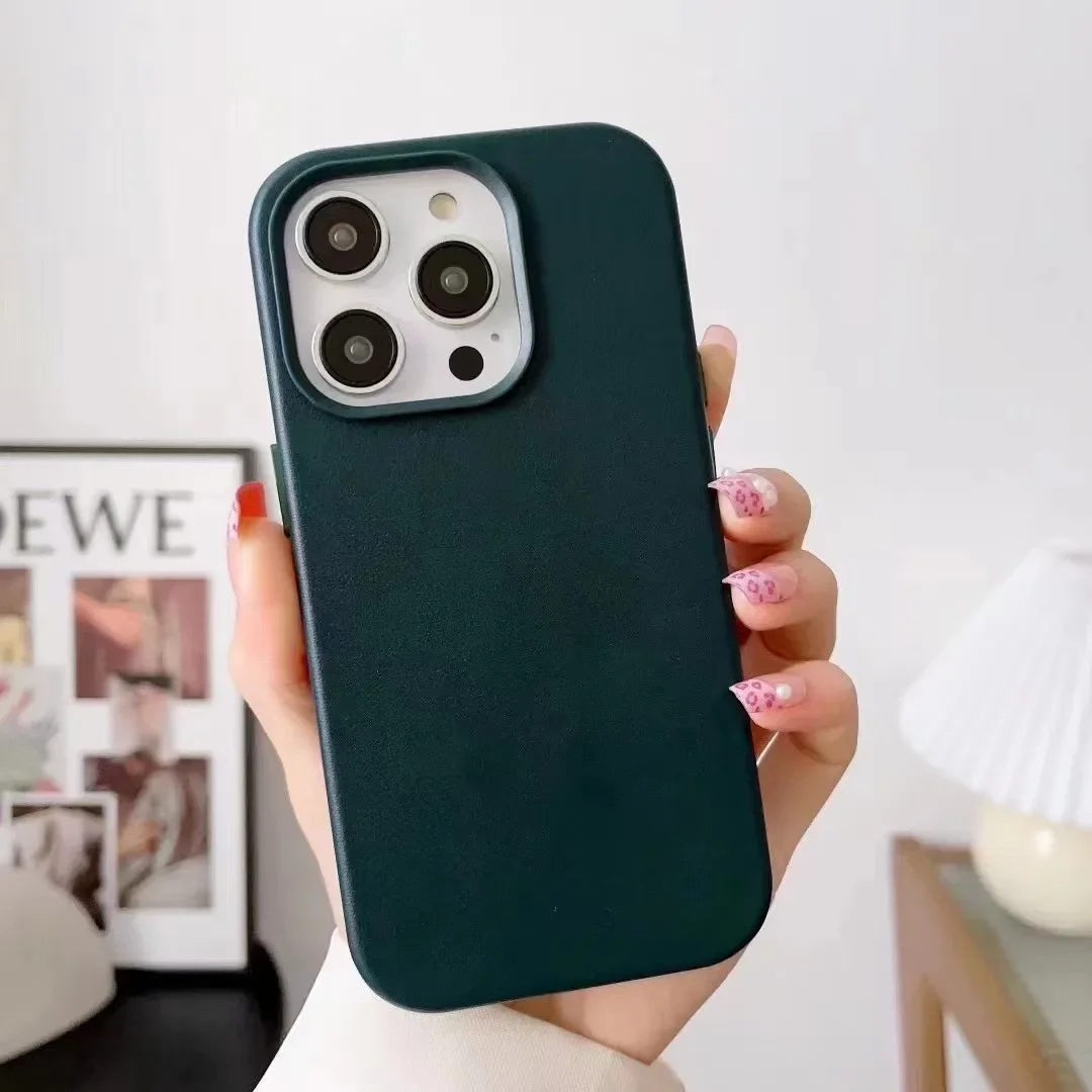 Luxury Magnetic Leather Case for Apple iPhone 18 17 Pro Max 16 13 12 14 15 Plus Official MacSafe for Magsafe I Phone Cover Etui