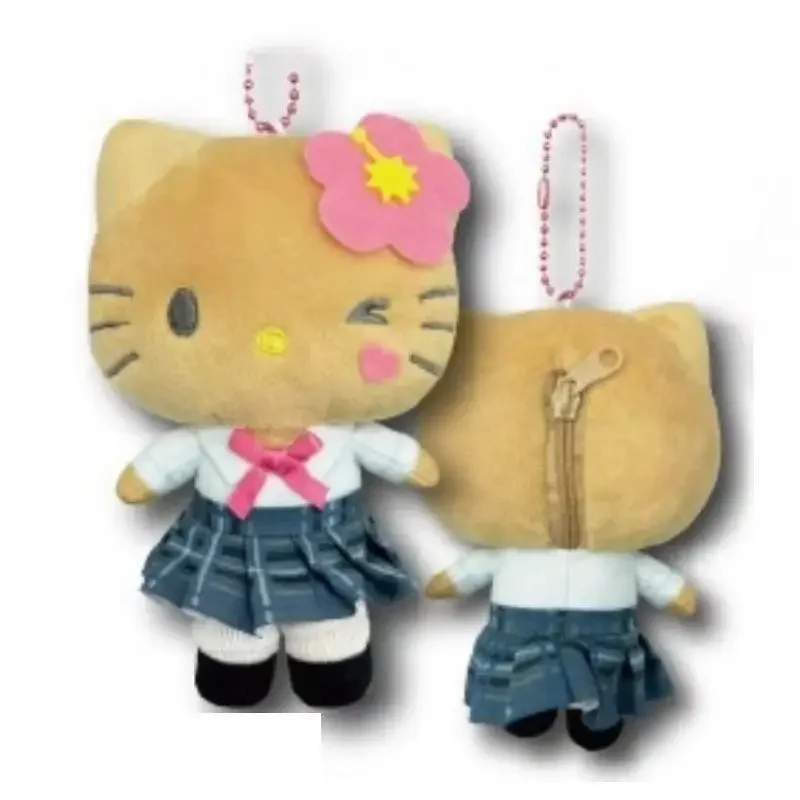 Kawaii Sanrio การ์ตูนตัวอักษรตุ๊กตาพวงกุญแจ Hello Kitty Kuromi My Melody จีบกระโปรงออกแบบกระเป๋าเป้สะพายหลังจี้สําหรับหญิง
