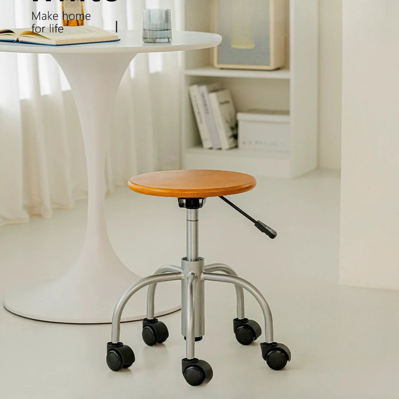 Modern Household Creative Shoe Changing Stool Movable Small Unit Backrest Low Stool Medieval Lifting Dressing Stool