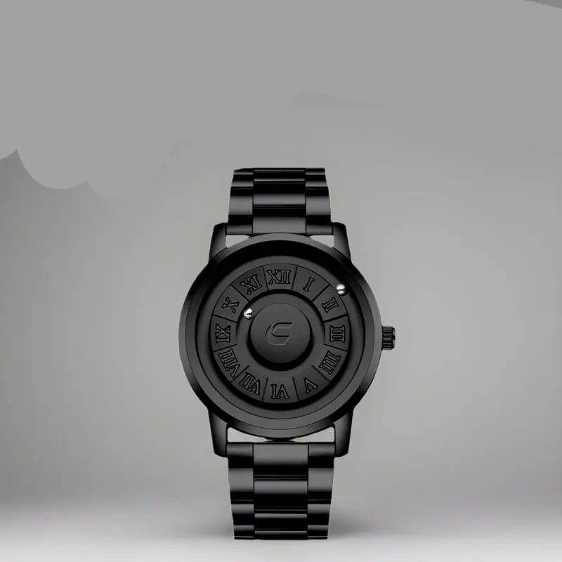 Men's Cool Magnetic Suspension Ball Watch Black Technology Creative Personality Fashion Sports Watch