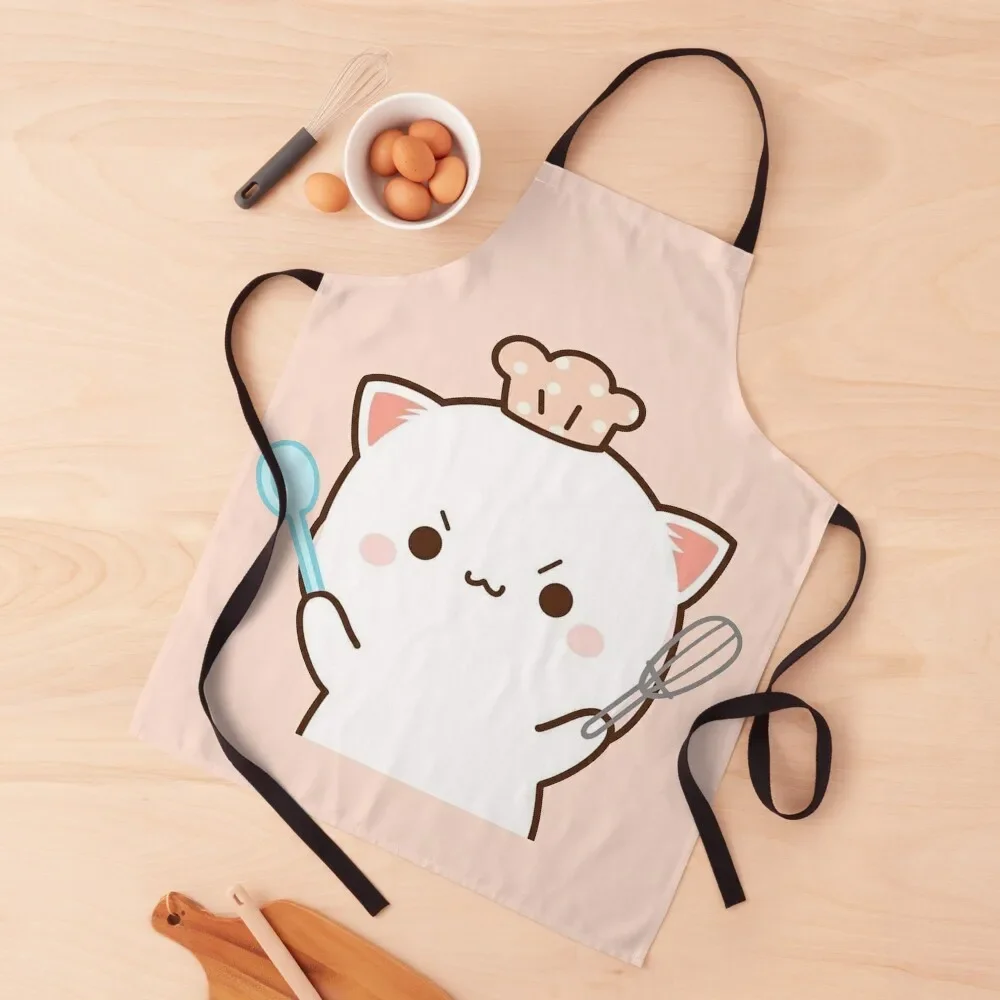 

Cute Mochi Peach Cat Apron Kitchen Tools Kitchen Kawaii Accessories Cleaning Products For Home carpenter Apron