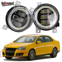 2 Pieces Car LED Fog Light Angel Eye DRL Daytime Running Lamp with Canbus Decoder For Volkswagen VW Jetta A5 Mk5 (1K) 2005-2010