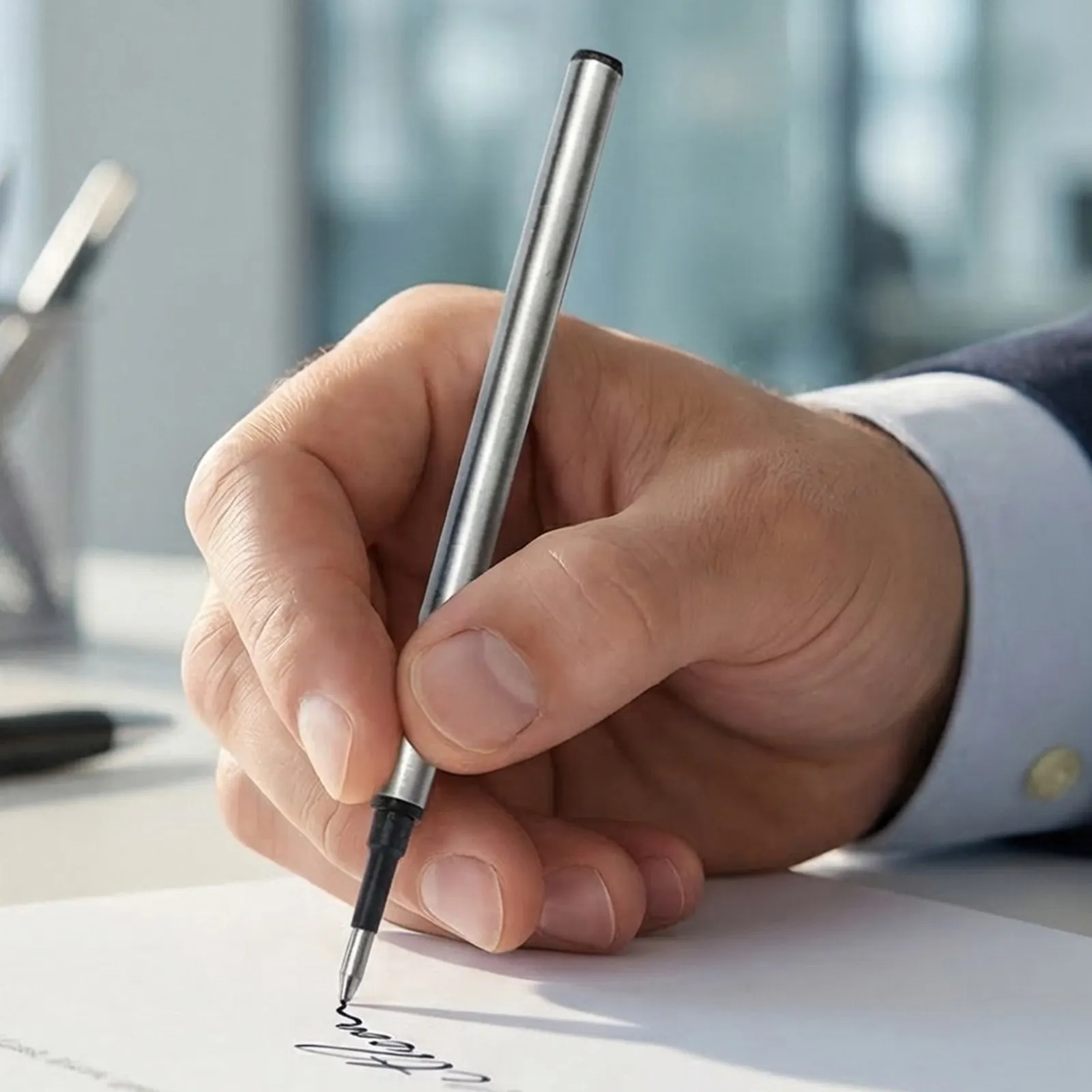 

20 шт. сменных металлических стержней для шариковых ручек 0,7 мм - гладкие чернила для плавного письма, для офиса, школы, планировщиков