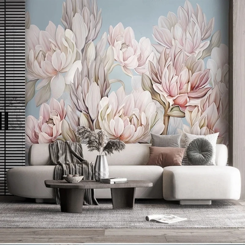 

MU8658 Photo Wallpaper Painting 3D Stereo Flowers Murals Living Room Sofa TV Background Wall Paper Modern Home Decor Room Fresco
