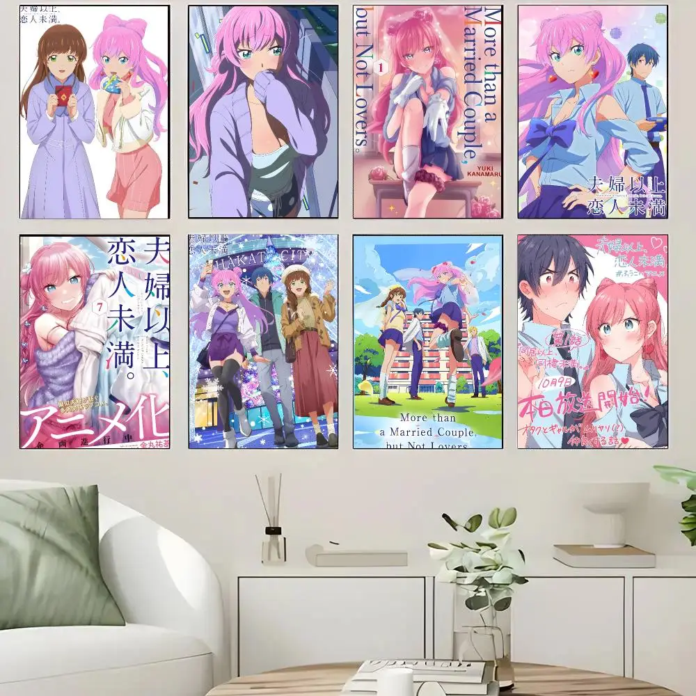 More Than a Married Couple, But Not Lovers Anime Poster Self-adhesive Advanced Aesthetic Printing Paper Wall Art  Room Decor