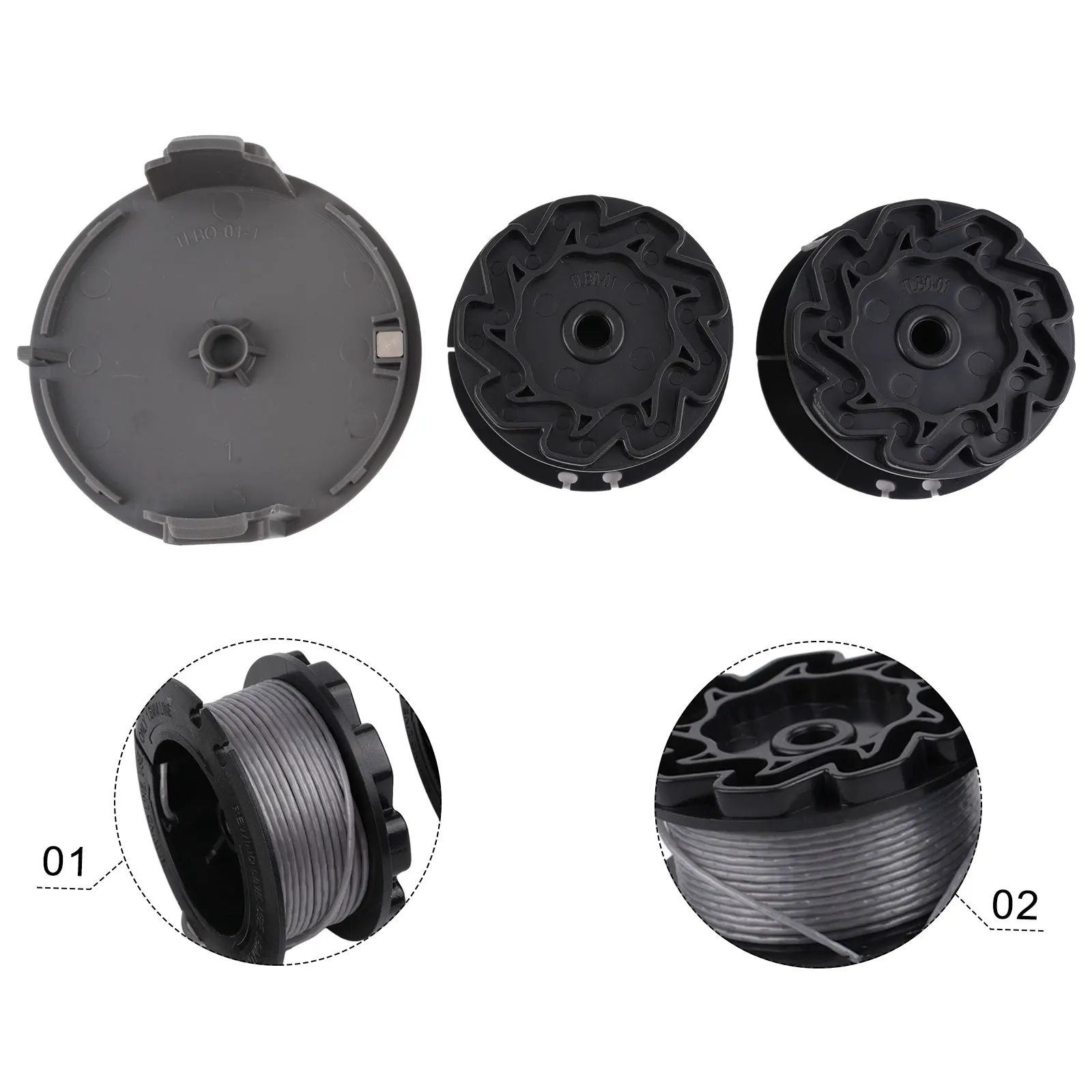 Cap 1 * Spool Cap 2 * Spools 06008C1D01 SET 06008C1D7 Spool Cover 06008C1D70 Stylish 16.1m F016800570 Grass Line