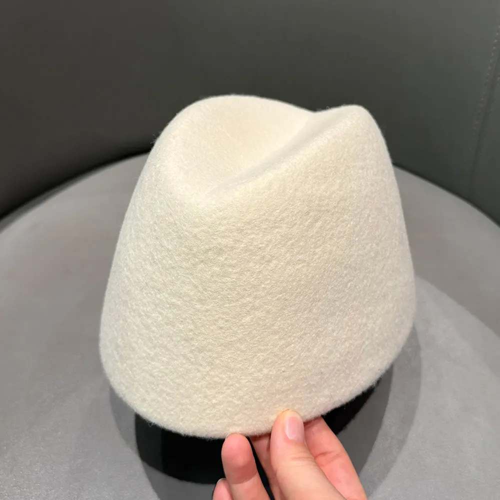 Vintage 100% Wool Russia Hardtop Flight Attendant Pillbox Hat Winter Women Fashion Show Wedding Cocktail Berets Fedora Wholesale