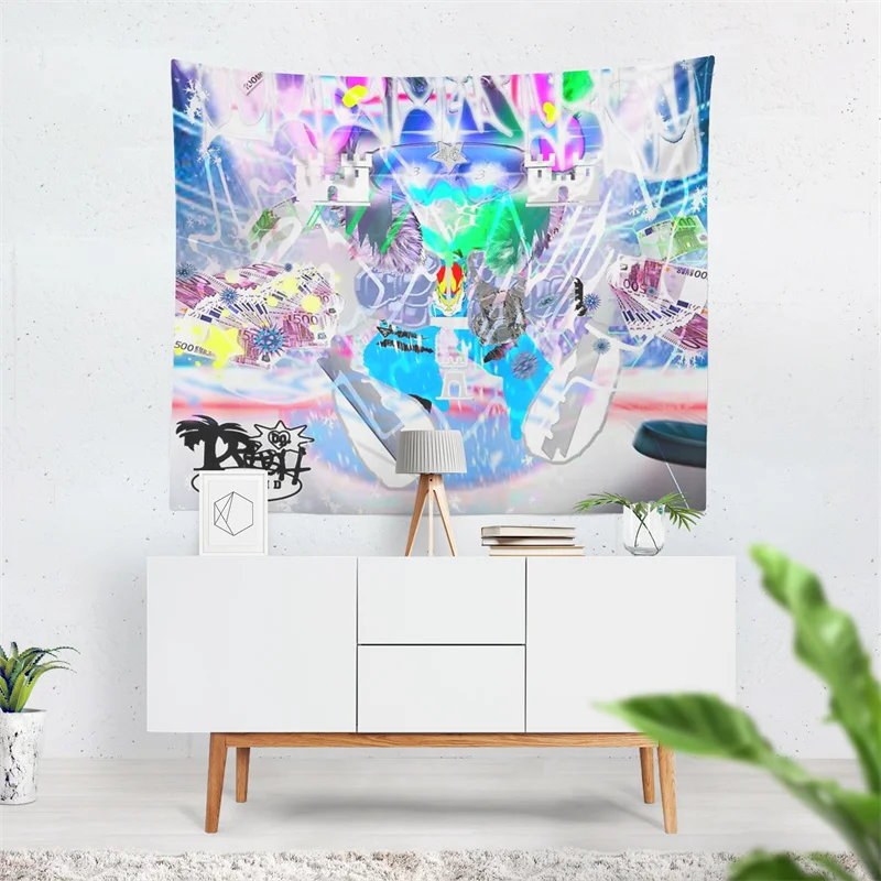 Aertemisi Icedancer Bladee Tapestry Wall Hanging Art for Bedroom Living Room Decor College Dorm Party Backdrop Home Decoration