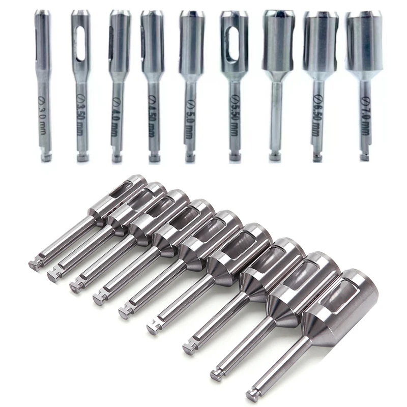 Autoclavable 1Pcs Dental Stainless Steel Gingival Ring Cutter Tools Implant Tissue Punch Drill for Low Speed Handpiece