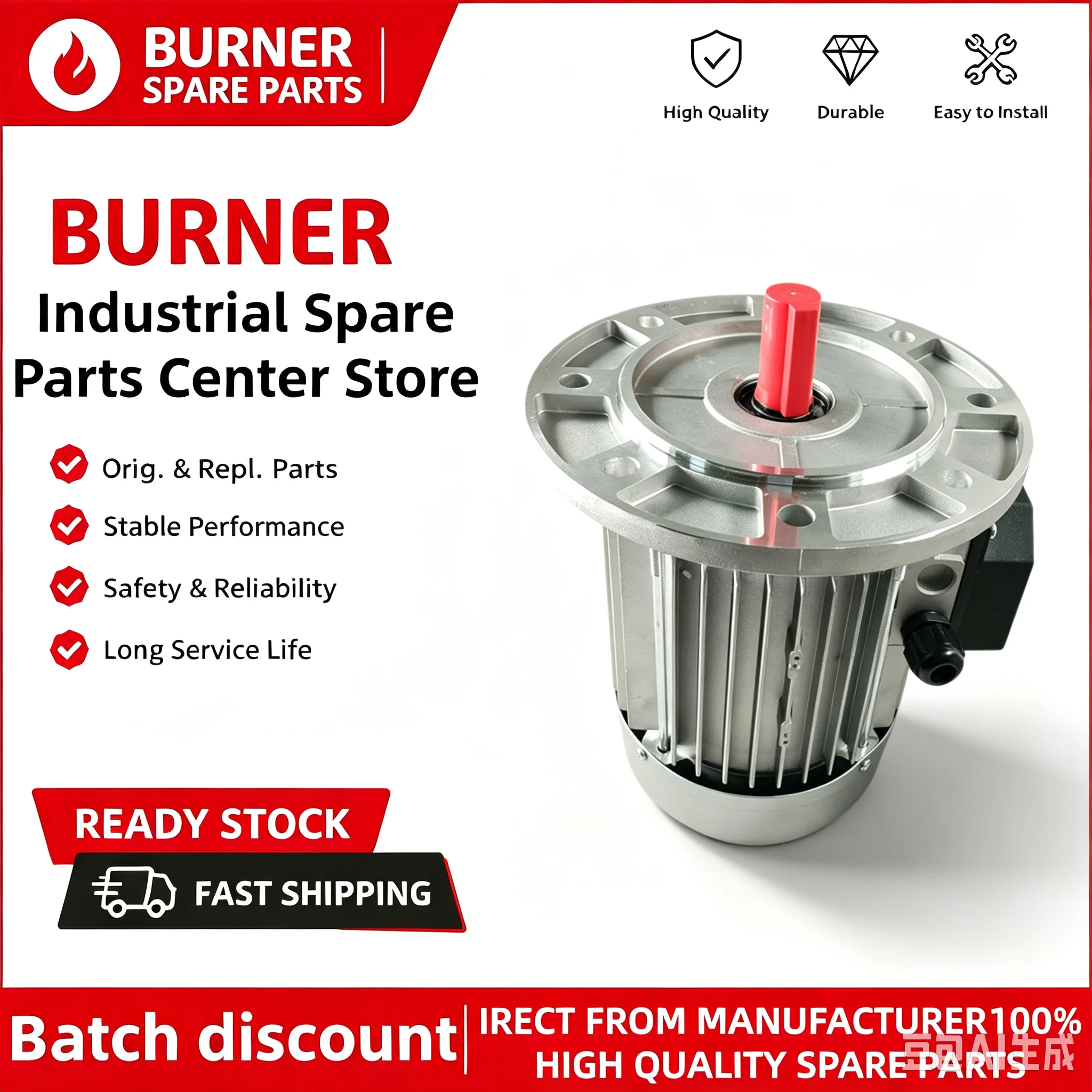 IE2 Standard 52‑3028 Electric Drive Motor Fit Industrial Combustion Burner Heating Equipment Maintenance Accessories