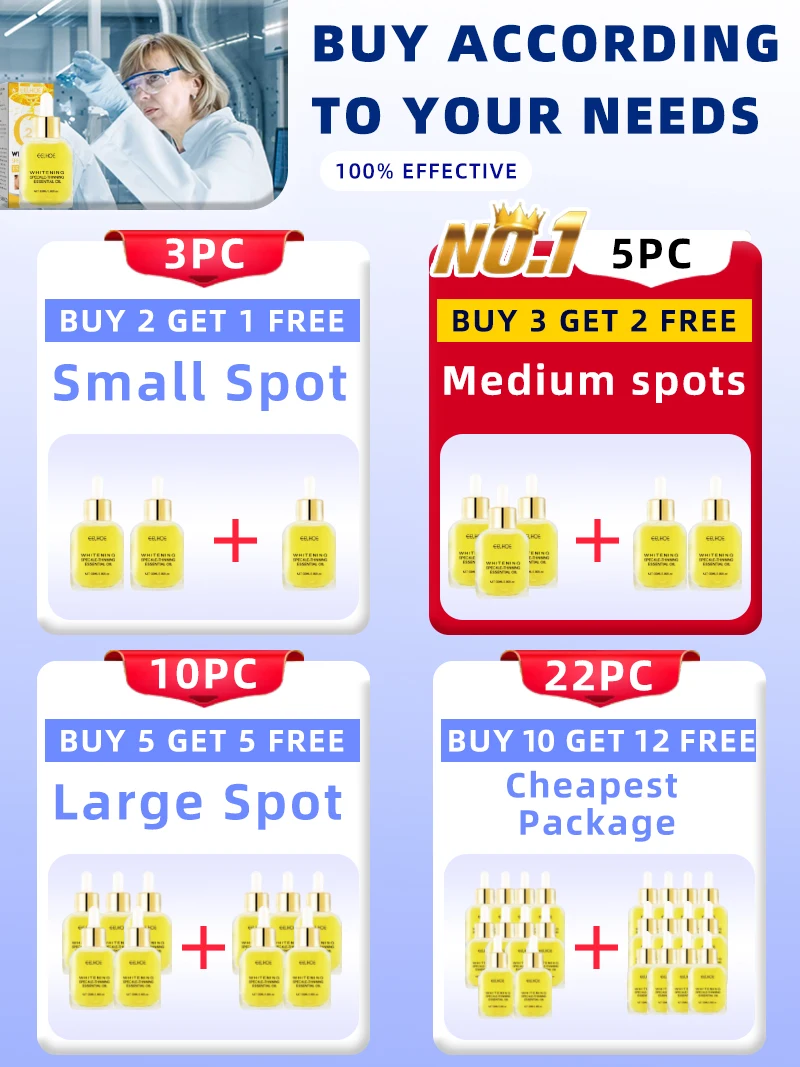 تفتيح النمش الكلف، البقع الداكنة للوجه