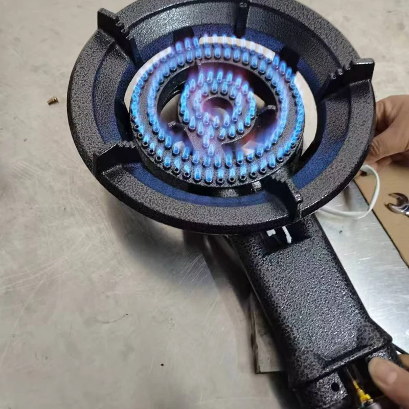 موقد غاز محمول 21A، دعامة حديد زهر تجارية مع موقد ووك، مناسبة للتخييم في الهواء الطلق والفنادق والاستخدام المنزلي