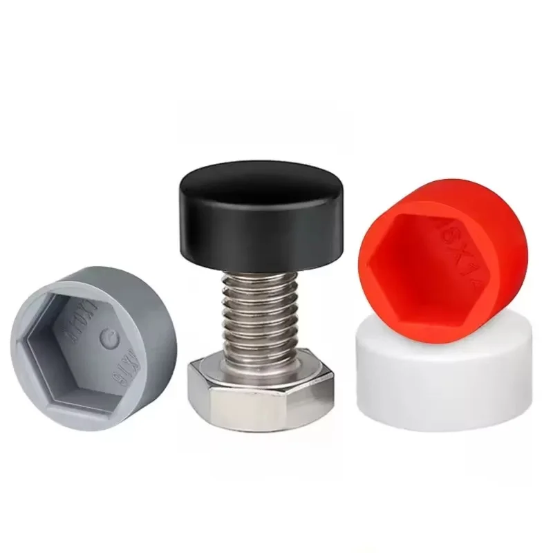 5~20 Pcs PE Plastic Bolt Nut Cap Cover M4 M5 M6 M8 M10 M12 M14 M16 M18 M20 M24 M27 M30 External Hexagonal Screw Decorative Cap