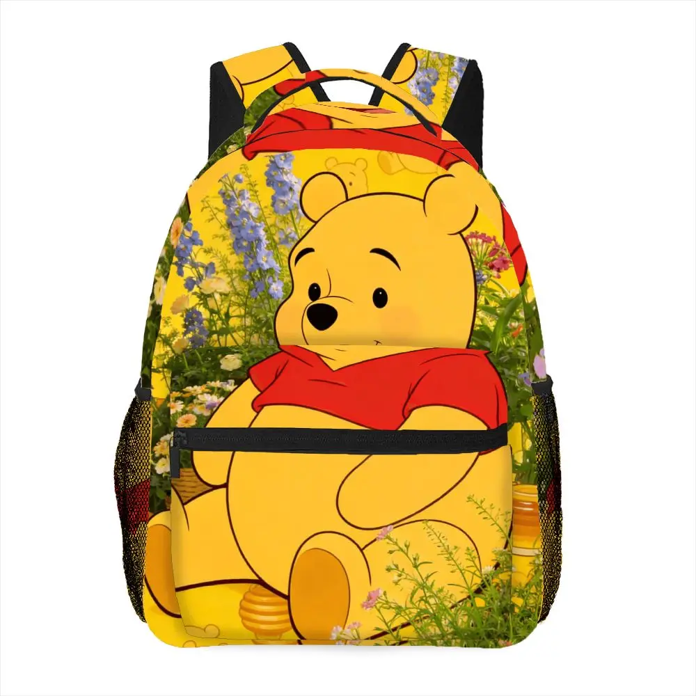 

1 шт., Дисней Винни Пух, мультяшный узор, дизайнерская сумка на молнии, регулируемый плечевой ремень унисекс