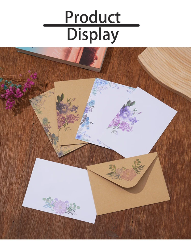 10 Stück elegante Umschläge aus verdicktem Kraftpapier – für Feiertagseinladungen, Grußkarten, Einladungen und Geschenke, Wachssiegel-Set – Detail 5