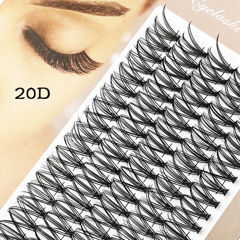 100 clusters, 20D/30D/40D eyelash extension wholesale natural long 3D volume effect fake eyelash bundle personal eyelash Cilias