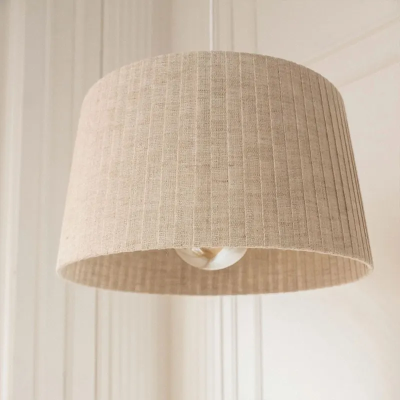 Japanese Style Hand Linen Art Pendant Lights Living Dining Room Bedroom Study Homestay Hotel Minimalist Decoration Hanging Lamps