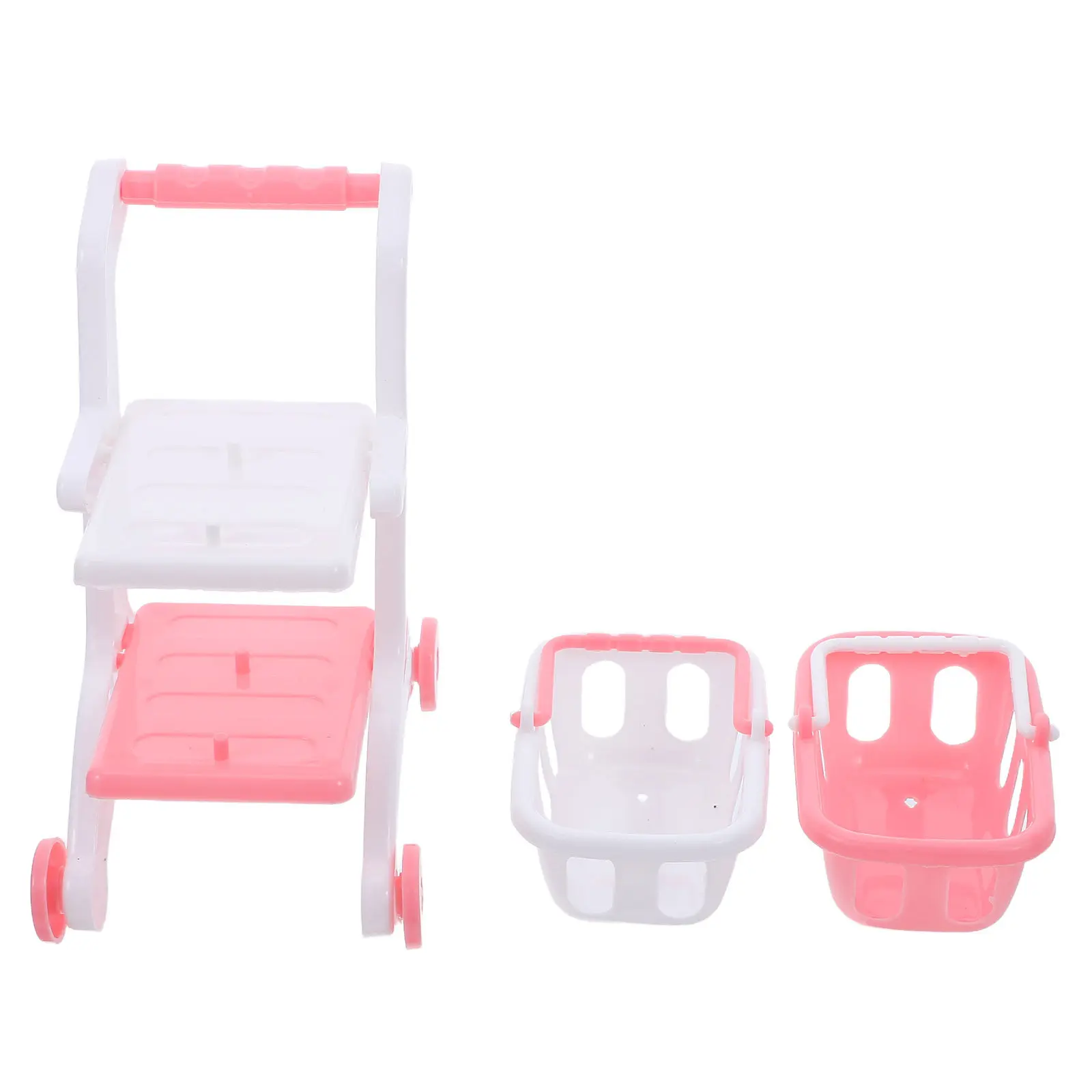 

Набор из 8 детских мини-тележек для супермаркета, двухъярусные, легкие, для игр в помещении и на улице, для ролевых игр в покупки