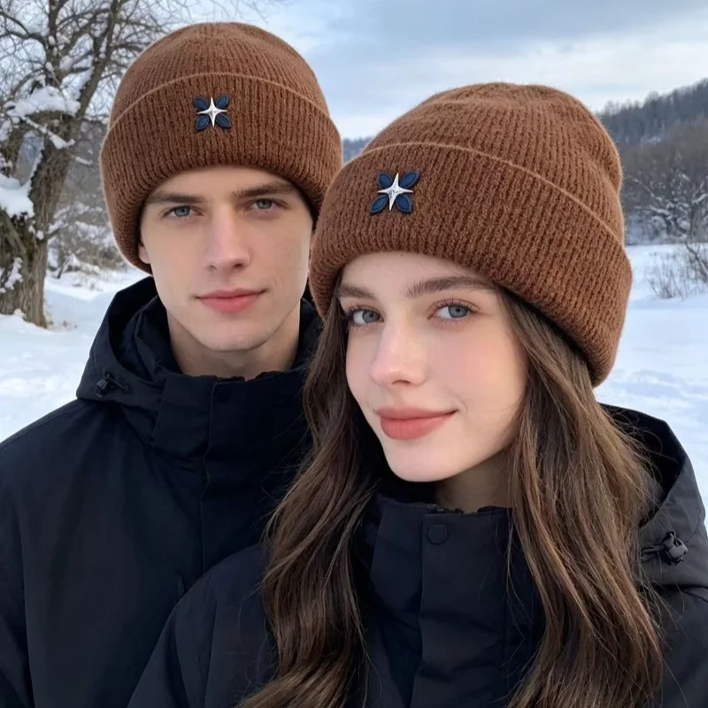 Beanie Cuffed Knit - Gorro de punto unisex extragrande con