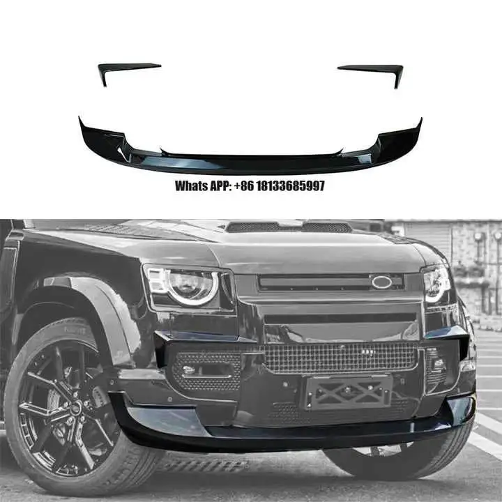

2020 For Land Rover Defender Car Front Bumper Lip Spoiler Splitter Bumper Lip Diffuser Cover Guard Protector