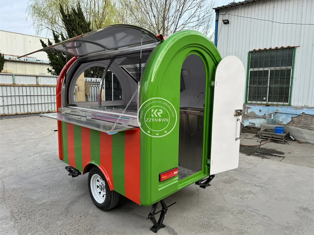 Truk makanan dapur seluler kustom sepenuhnya katering peralatan jalan makanan ringan kopi kios makanan cepat Trailer makanan jalan gerobak kios kopi