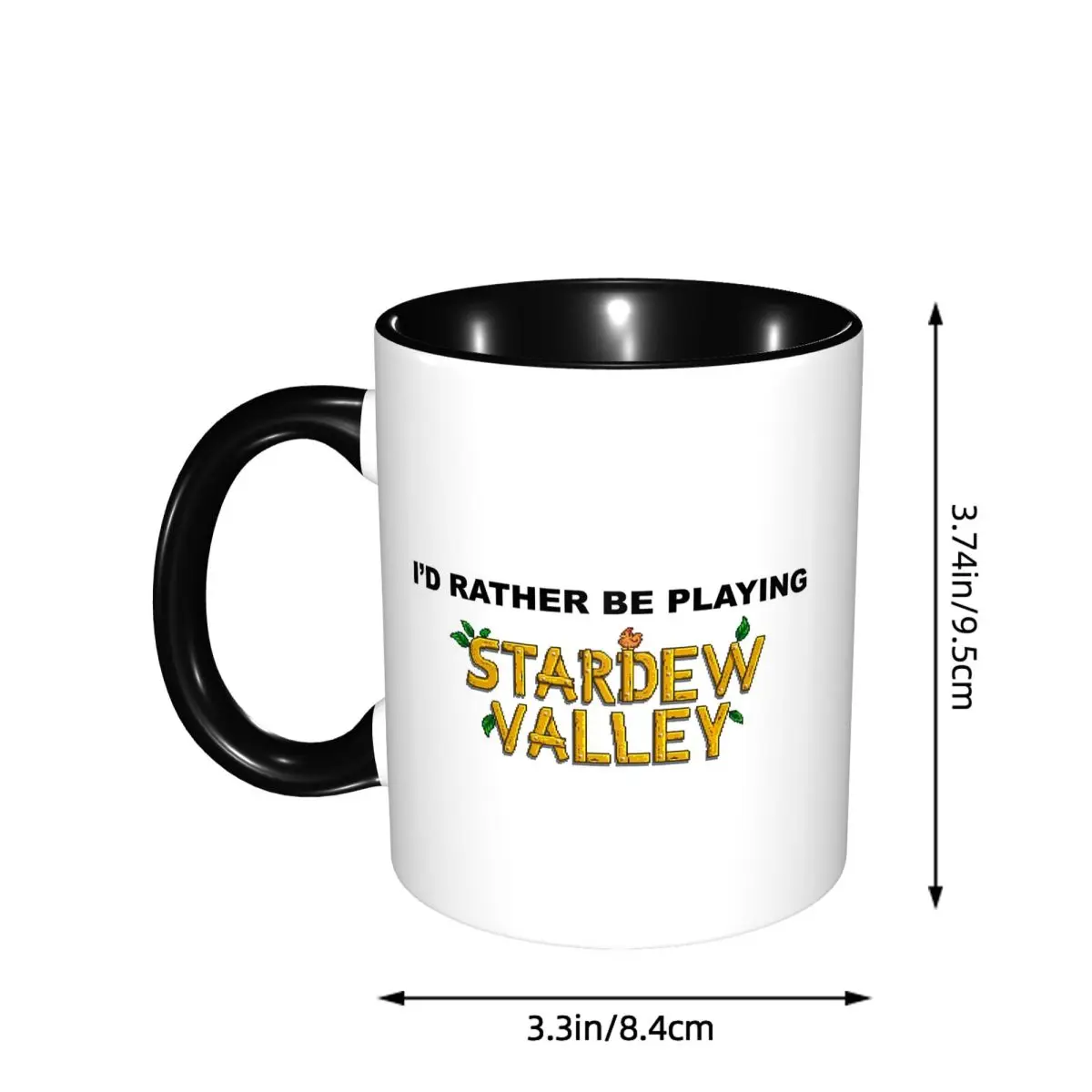 I'd Rather Be Playing Stardew Valley Mug Funny Ceramic Coffee Cups Tea Mugs Milk Cup Drinkware Gifts for Woman Man