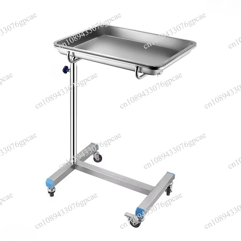 304 Stainless Steel Adjustable Height Surgical Mayo Table Hospital Trolley CD