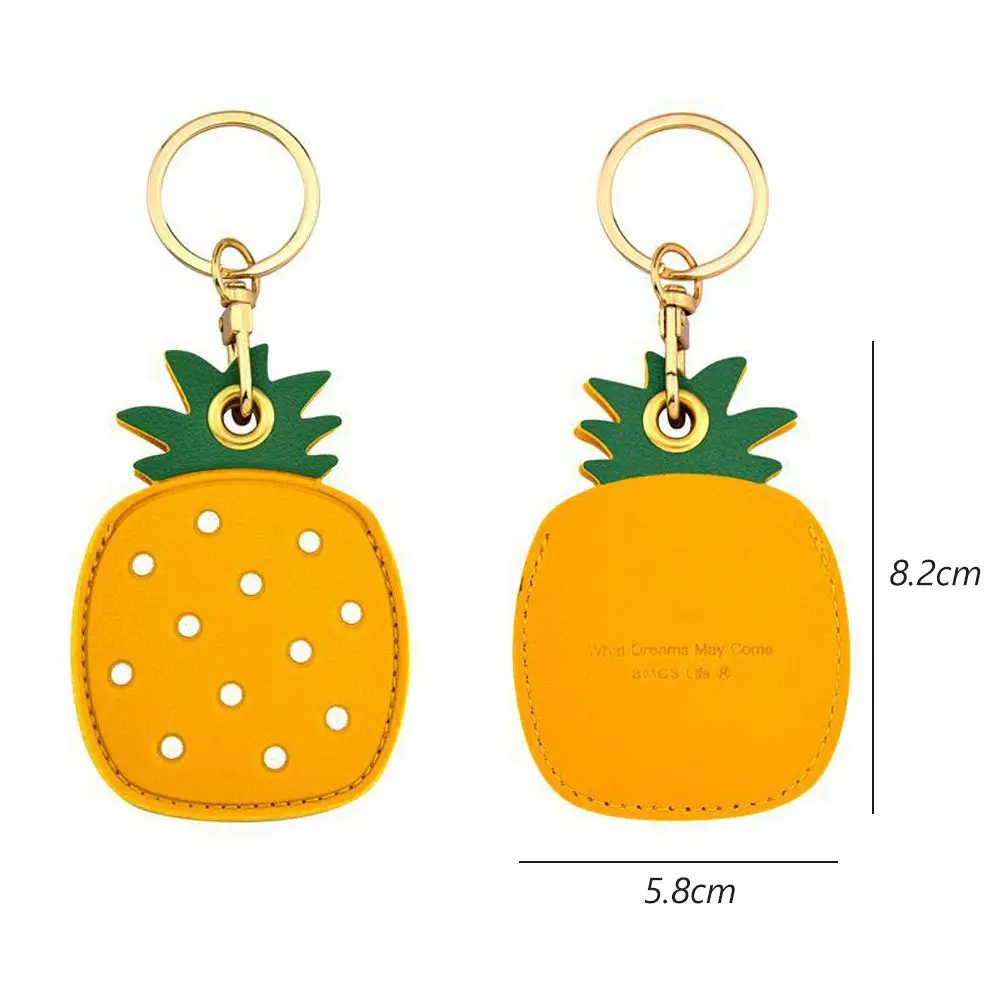 Useful Leather Key Ring Personality Access Control Card Cover Case Key Chain Access Card Bag Pendant Cartoon Keychains