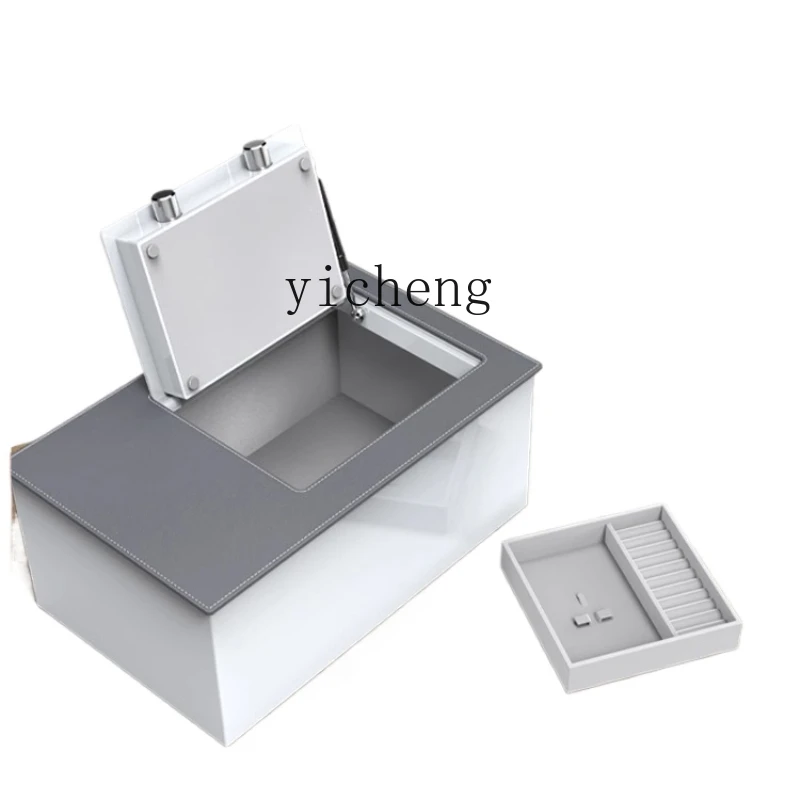 ZK Flip-up Hidden Safe Household Small Fingerprint Password Drawer Office All-Steel Anti-Theft Safe