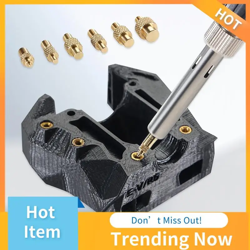 CMHI-Heat Melt Insert Nut Iron Tip Brass Hot Melt Insert Nut Embedded Kit M2-M8 Heat Insertion Tool 3D Printer Accessories EU Pl