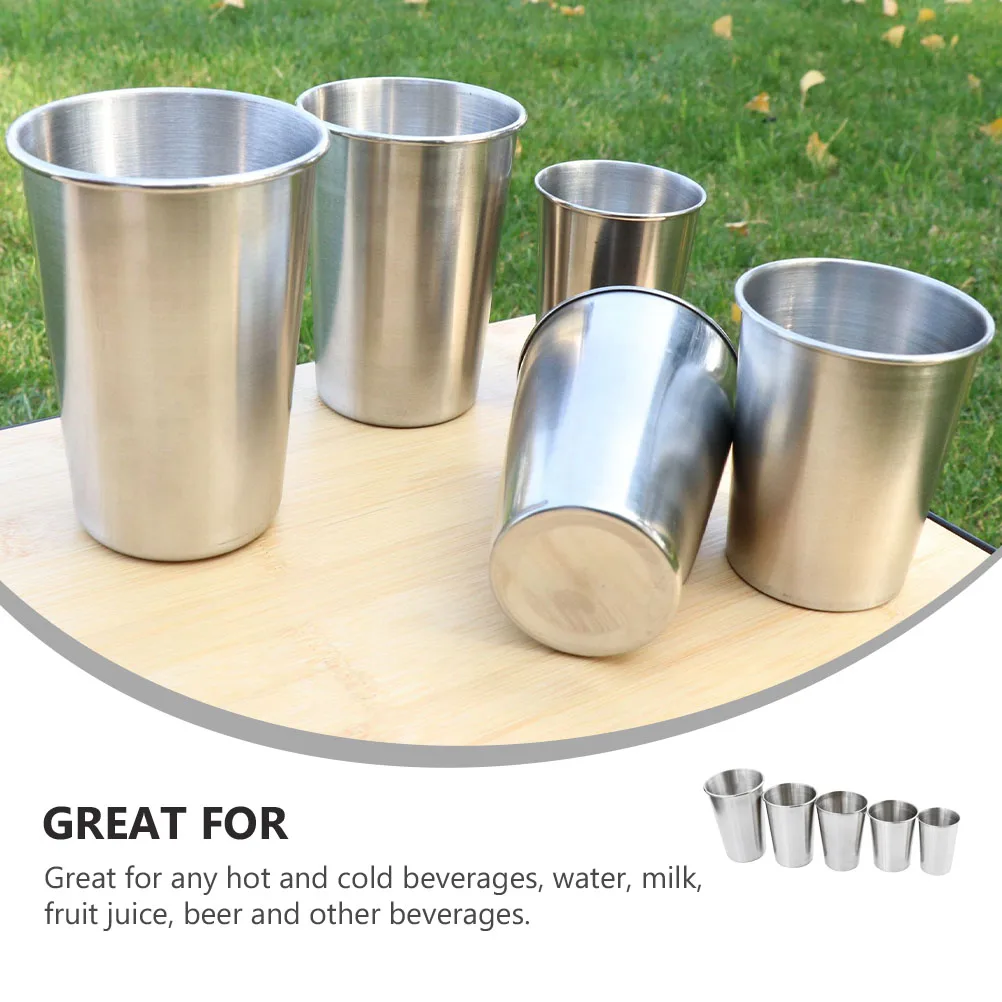 

5 Pcs Cups Set Beer Mug Water Cup Outdoor Camping Drinking Water Mug Coffee Kettle Picnic Cup Picnic Glassware