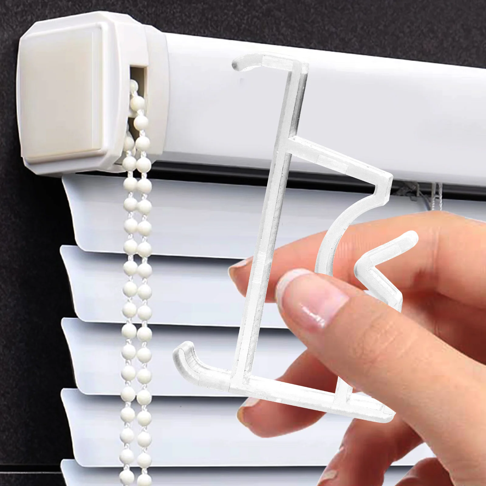 

2Sets Reliable Valance Clamps Household Curtain Clips Small Space Saving Simple Design Practical Use Valance Clips