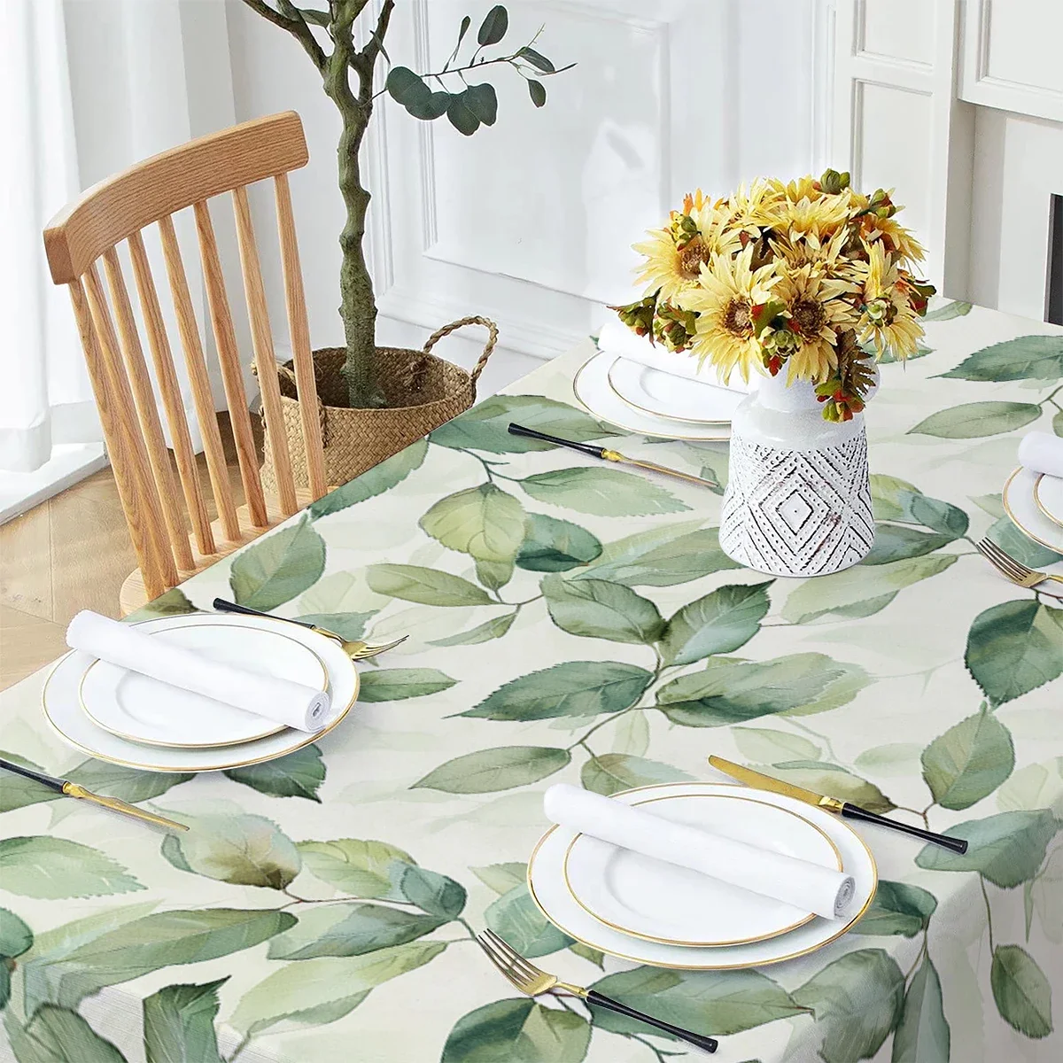 Table cloth Floral Leaves Palm Leaves Printing Rectangular Tablecloths for Table Party Decoration Dining TablesCover Manteles