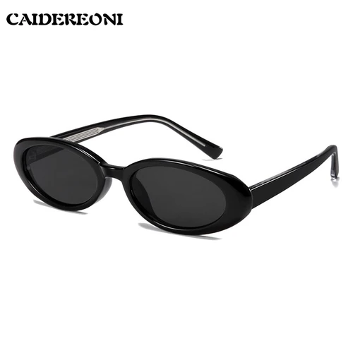 CAIDERONI, gafas de sol clásicas simples polarizadas ovaladas con forma de ojo de gato, gafas de sol con montura pequeña para mujer, Unisex TR90, prescripciones personalizables GF1021