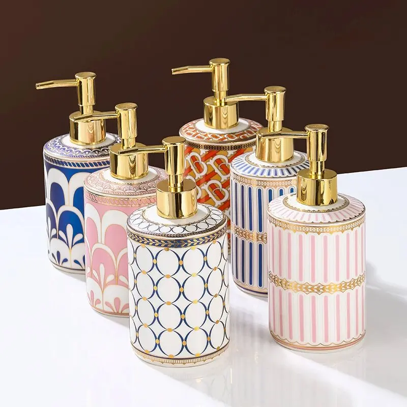 Ceramic lotion bottle Portable soap dispenser Bath gel Split bottle Shampoo press bottle shampoo dispenser  soap dispenser