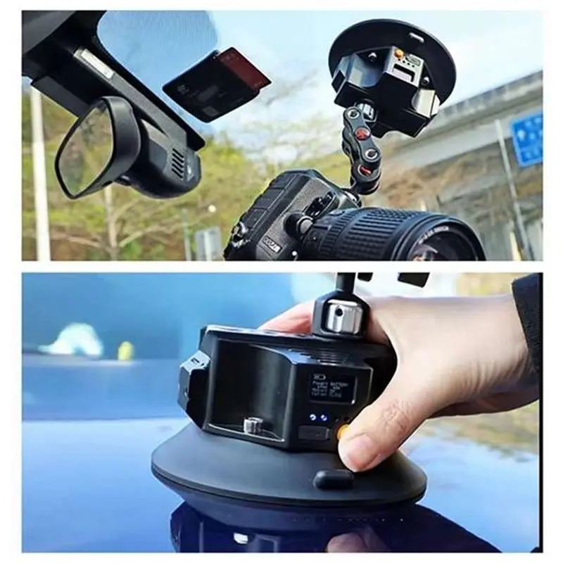 X12A-Sports Camera Fixed Photography Tool Strong Electric Suction Cup 6 Inch Car Camera Suction Cup Shock Absorption