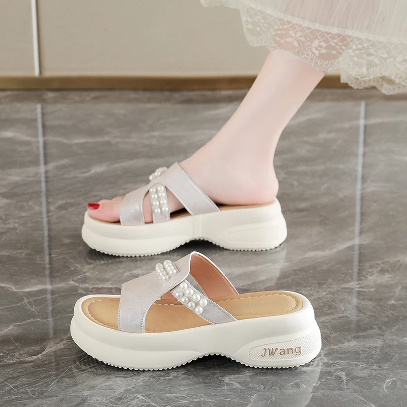 

Retro Simple Fashion Women Summer Flat Slippers Anti Slip Classic Style Student Outdoor Leisure Daily Shoes