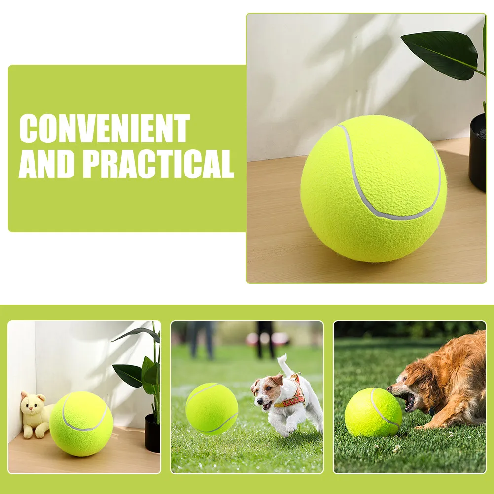 Oversize Giant Pet Tennis Ball Large Inflatable Chewing and Biting Ball for Dog Molar Play Dog Pet Chew