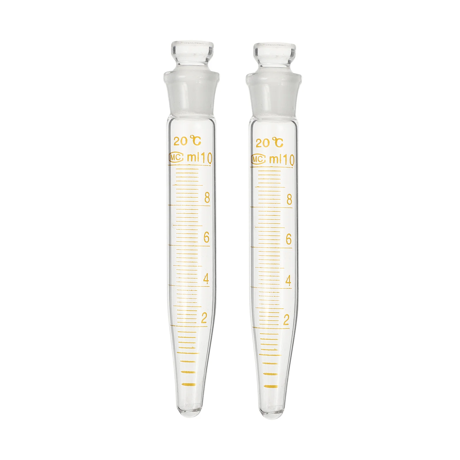 

2Pcs 10ml Centrifuge Tubes Glass Test Tubes Leak-Resistant Lid Laboratory Experiment Liquid Sample Vials Accurate Scale