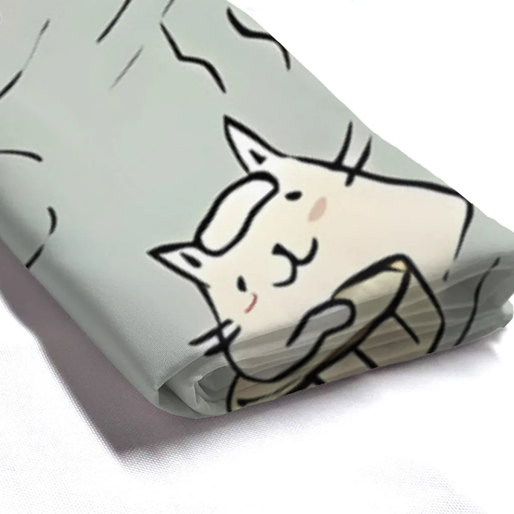 Cat Onsen Bathroom Shower Curtains Waterproof Partition Creative Home Decor Bathroom Accessories