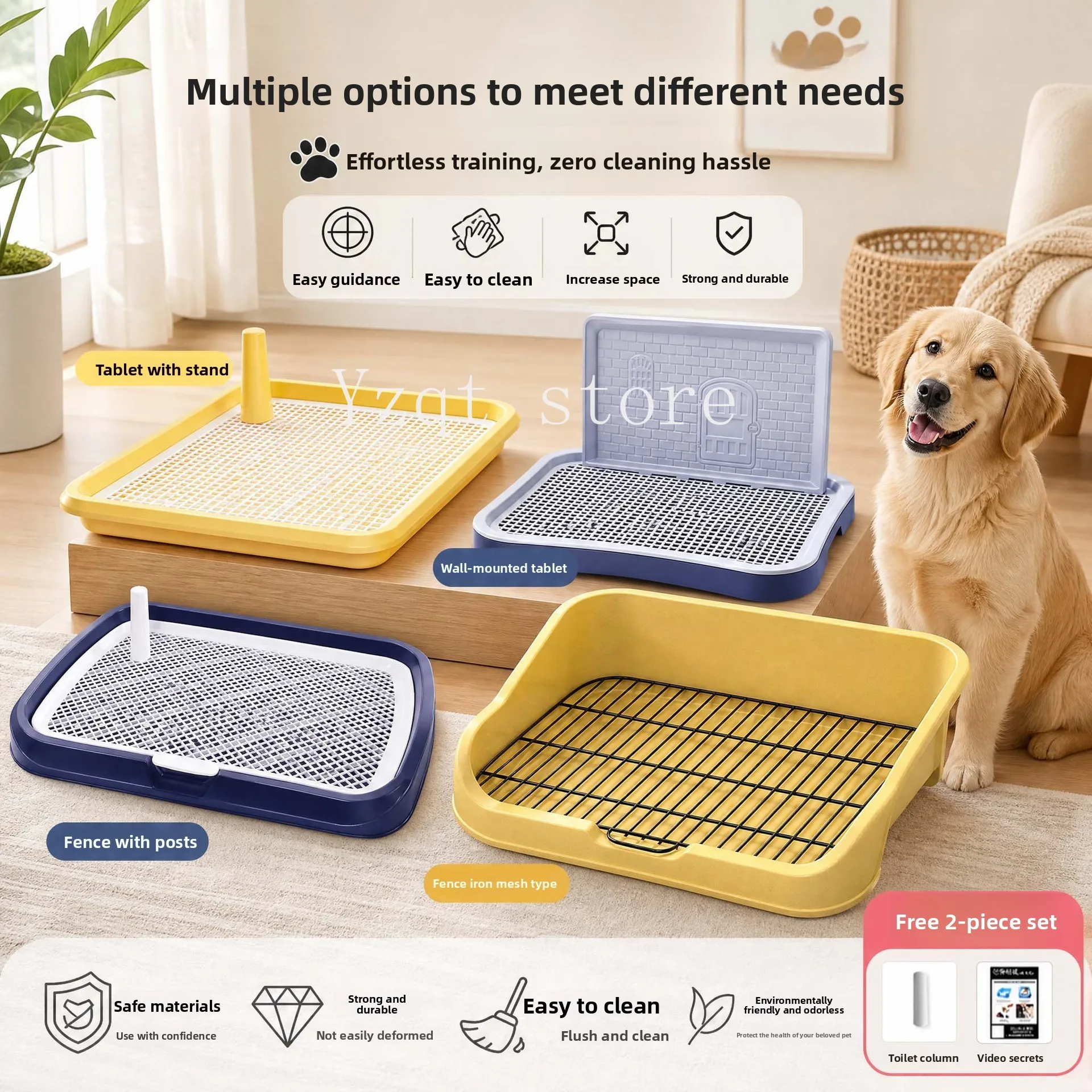 Dog toilet Small medium and large dog anti-stepping feces fixed-point defecation anti-stepping feces basin Full range of dog